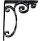 Ekena Millwork Avery Wrought Iron Bracket, (Triple center brace), Antiqued Silver 2"W x 10"D x 12"H BKTM02X10X12TAVASV - alternate 2
